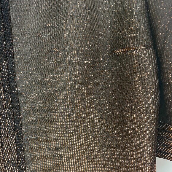 Women’s Bronze Maxi Strapless Dress W/Elbow Length Open-Front Jacket & Scarf - Picture 13 of 15